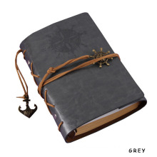 Spiral Binding Notebook with Leather Hardcover